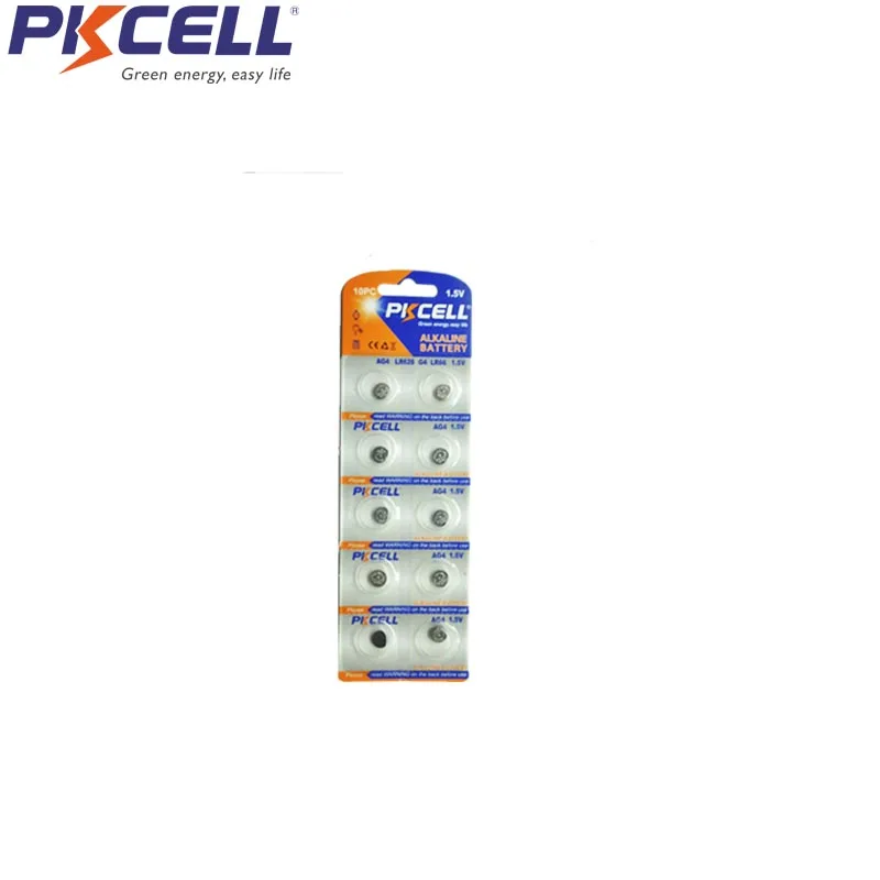 

10Pcs PKCELL AG4 Battery 1.5V SR626 377 LR626 LR66 SR66 Button Cell Watch Battery For Watches Calculators Remote Controls Toys