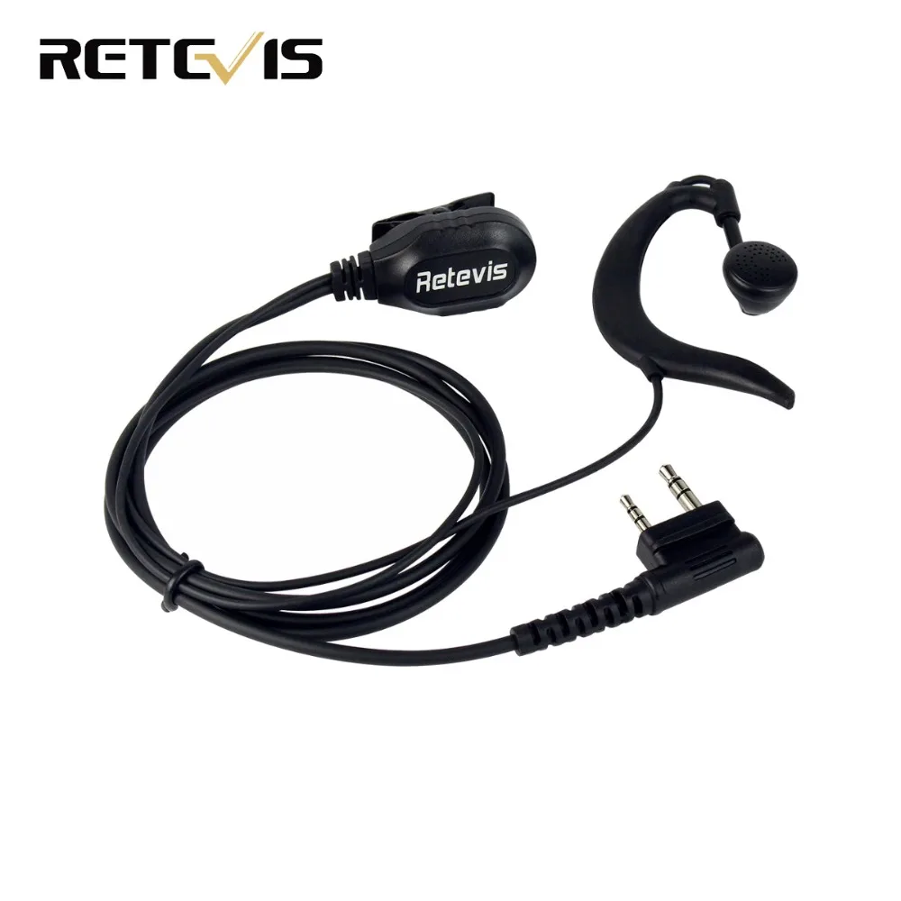 Гарнитура Retevis G образная с ушным крючком и микрофоном для рации RT8 TYT MD390 J9115A|talkie