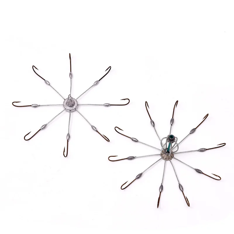 Fishing Crab Hook 8/10 Hooks Crabs Trap Fishhook with Lead Explosion Fishing Hooks