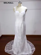 2018 Sexy Illusion Wedding Dresses Mermaid Beading Exquisite Lace Bridal Gowns Custom Made Hot Sale Real Picture