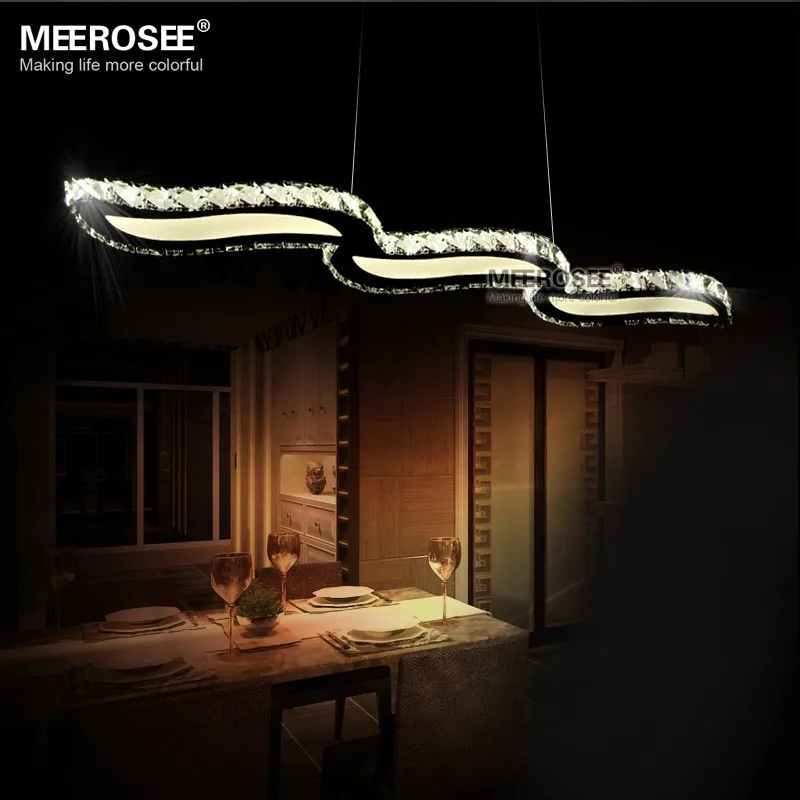 Venda Quente Ondulado Led Lustre Lustre Lustre de Cristal Moderna Led Hanging Lamp/luz/iluminação Fixação para Restaurante 13 Cheap led chandelier