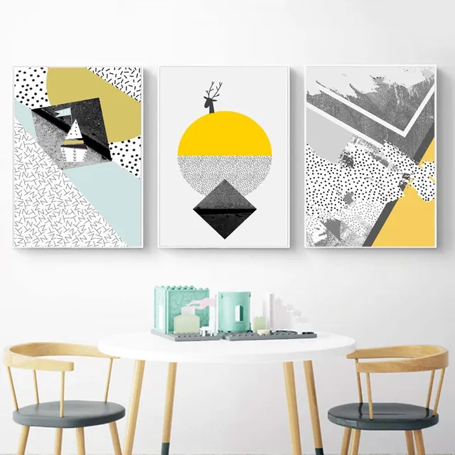 Geometric Pattern Abstract Wall Art Nordic Poster