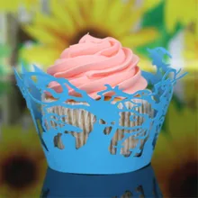 Zero дропшиппинг Хэллоуин Тыква Кружева Лазерная резка Кекс Обертка форма для порционной выпечки Маффин B7731