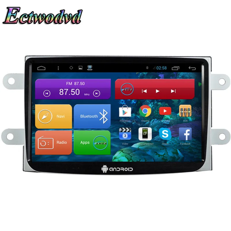 Ectwodvd 8&quot Octa Core Android 8.1 Car DVD GPS Navigation Radio Stereo for Renault Duster 2011 2012 2013 2014 2015 2016- | Автомобили и