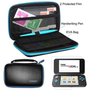 

3 in 1 Kit Screen Protector + Hard EVA Travel Protective Pouch Bag Case Shell Protector for NEW Nintendo 2DS LL XL with Stylus
