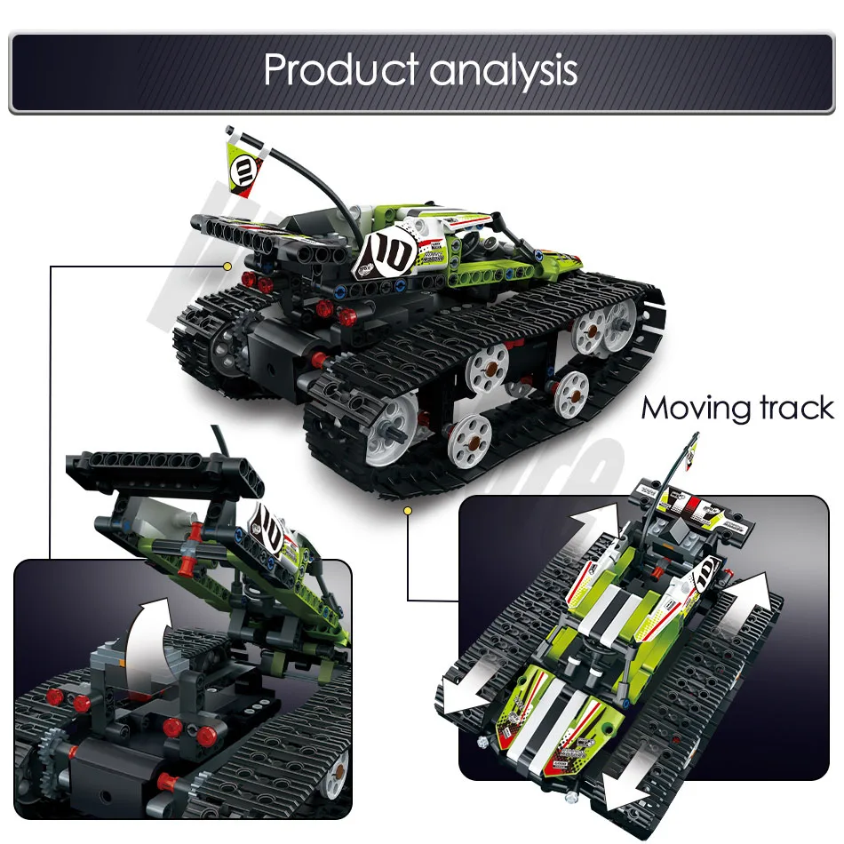 Technic 2 стиля 410 шт. Радиоуправляемый пульт дистанционного управления мотор гусеничный гоночный автомобиль модель строительные блоки кирпичи наборы игрушек для детей