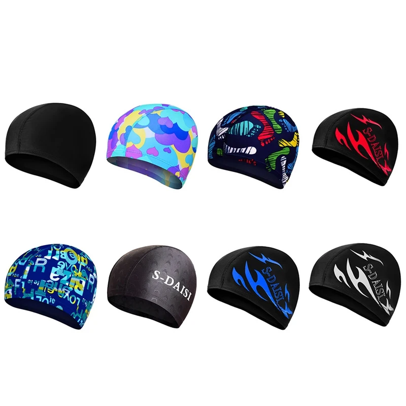 

Adult Waterproof Stretchable Comfortable Ears Protection High Elastic Swimming Caps Long Hair Summer Swiming Pool Bathing Hat