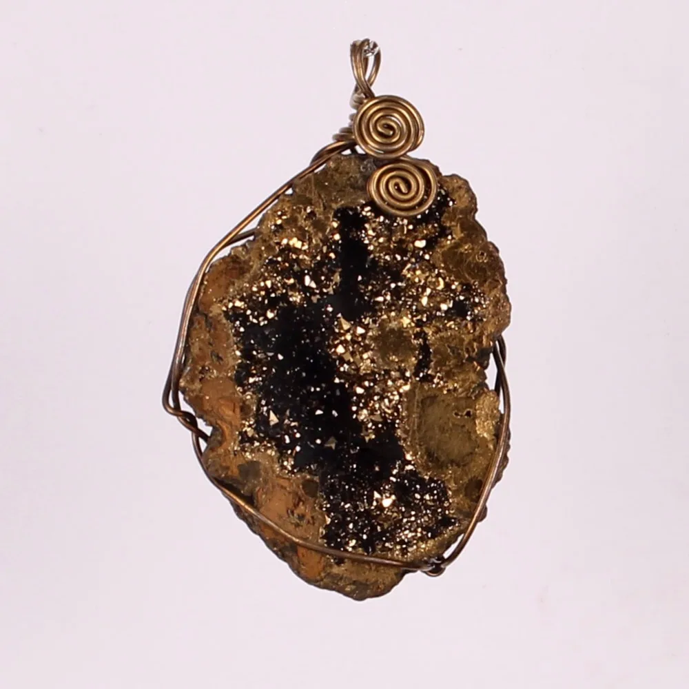 Радужная проволока Lucky Wire Wrap натуральный минерал геодезический титан кварцевые