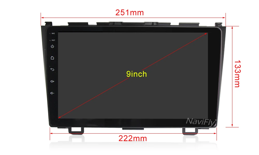 Perfect NaviFly 9" 4G WIFI Android 7.1 Car multimedia player radio for Honda CR-V CRV 2007 2008 2009 2010 2011 with GPS Navigation 1