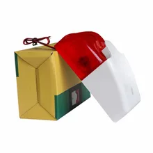 Проводная стробовая сирена практичный Строб сигнала тревоги 12 В мигающий красный свет звуковая сирена безопасность домашнего офиса сигнализация 110 дБ