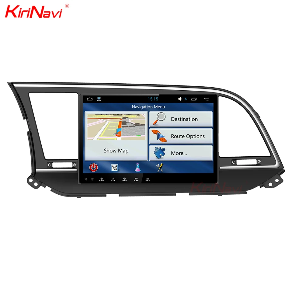 Clearance KiriNavi Octa Core Android 7.1 Double Din Car Stereo For Hyundai Elantra GPS Navigation DVD GPS Multimedia Audio System 2016+ BT 5