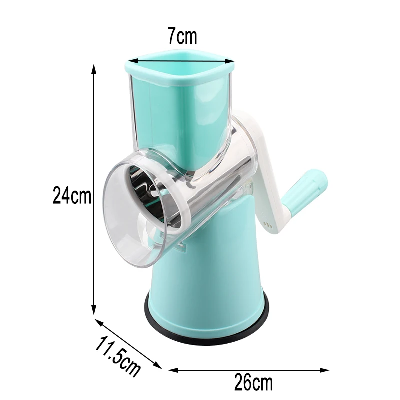 

Stenzhorn Multi Functional Manual Cutter Vegetable Slicer Potato Salad Maker Blade Fruit With 3 Round Stainless Steel Blades