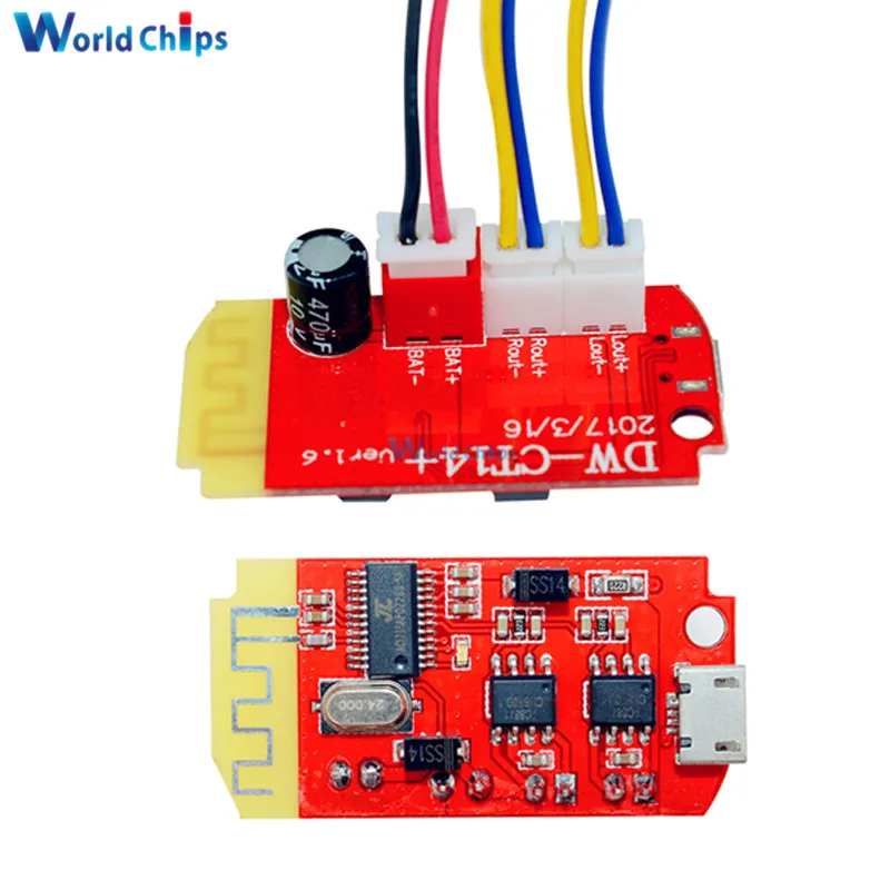 Цифровая плата усилителя звука 3 7 В 5 Вт двойная пластина DIY bluetooth колонка