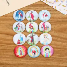 Узор мозаичной плиткой Иисуса смешанный круглый для ремесел стеклянные элементы мозаики