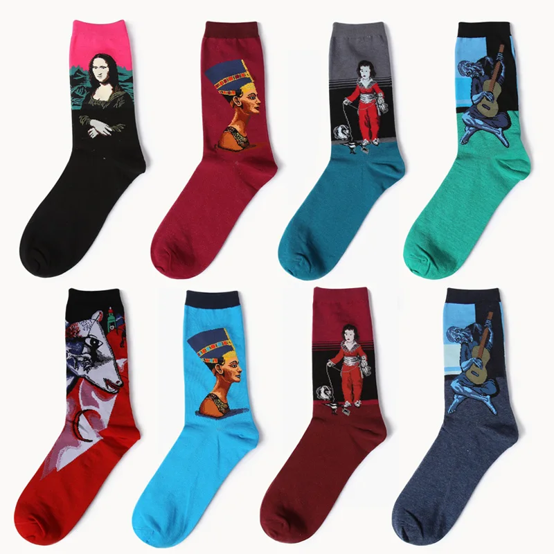 Новинка 2017 модные мужские и женские носки в стиле Харадзюку С Рисунком масляной