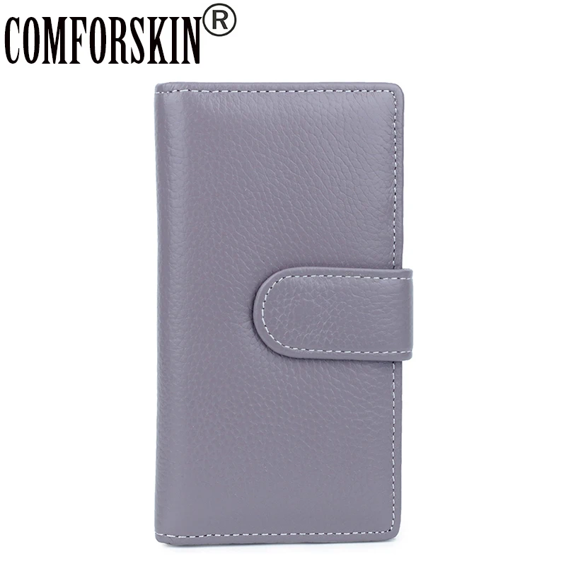 

COMFORSKIN Premium 100% Genuine Leather Business Card Credit Holders Multi-function Coin Purse New Arrivals Cowhide Card Cases