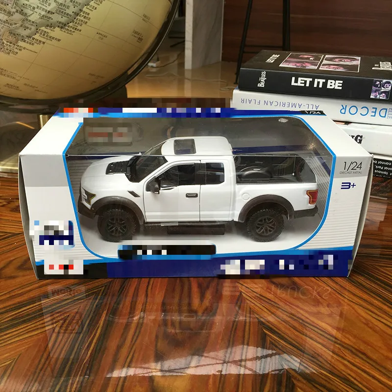 Fine Edition 1/24 специальная металлическая модель эвакуатора Ford F150 Raptor Skin Suv Настольный дисплей Коллекция Модель