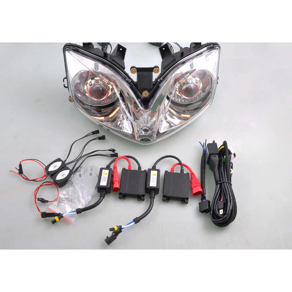 

Yellow Angel Red Devil Eye Bi-Xenon Ballast Headlight For CBR600 F4I 01- 2007 A [DD03-2]