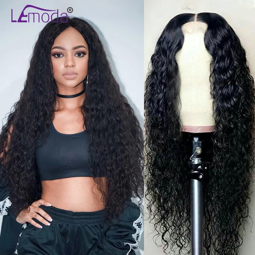

360 Lace Frontal Wig Pre Plucked With Baby Hair Malaysian Water Wave Wig Preplucked Lace Frontal Lemoda Human Hair Wigs Remy