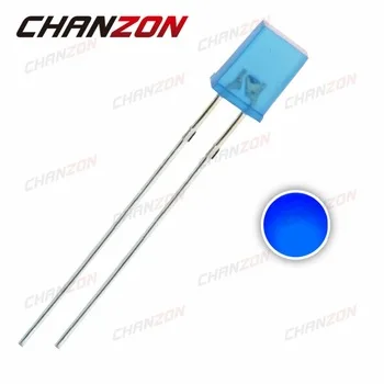 100pcs Rectangle 2X5X7mm Blue Diffused LED Diode Square 20mA DC 3V DIP LED Light Emitting Diode 257 Lamp Electronics Components