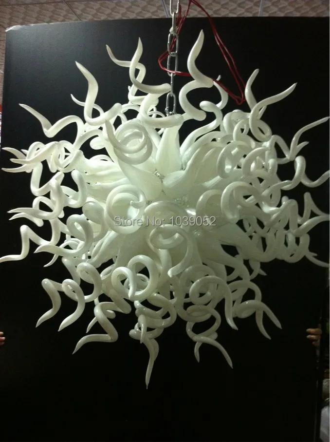 

Round Shape Milk White Crystal 220v Light Fixtures