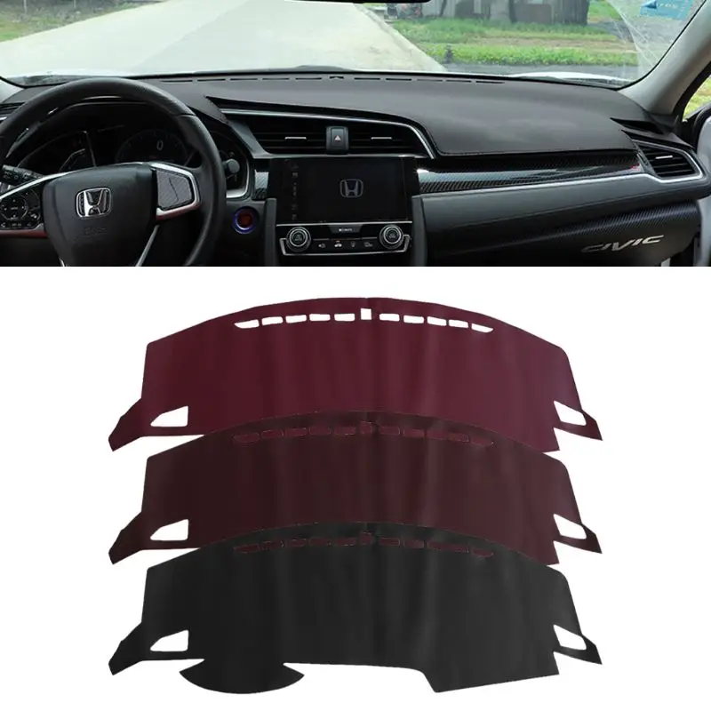 

Car Dashboard Carpet Mat Non-Slip Sun Shade Cover Pad For Honda Civic 10th Anti-Reflective Decoration
