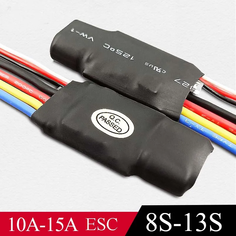 

1/2PCS 36V48V 10A One-way Brush ESC 9S-13S Max.15A 20cm Length Signal Water Pump Electric Speed Controller for RC Aircraft DIY