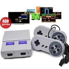 Новая версия ТВ Видео игровая консоль портативная игровая консоль для Nes классические игры Встроенный 400 различных игр PAL& NTSC двойной геймпад