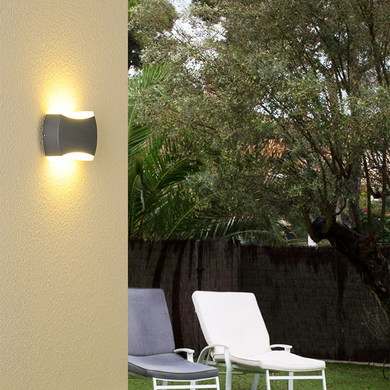 Led 8W вверх и вниз с подсветкой настенный светильник Открытый водонепроницаемый
