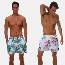 Брендовые Новые мужские повседневные шорты для серфинга, купальный костюм с принтом листьев кокосовой пальмы, летняя пляжная одежда с поясом, мужские повседневные купальные шорты
