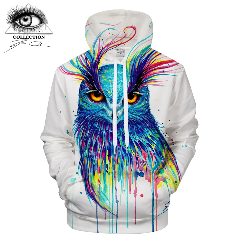 Blue Owl by Pixie cold Art Owl 3D Hoodies Men Sweat Supreme Hoodie Unisex Hooded Pullover Brand Tracksuits Hoodies ZOOTOP BEAR