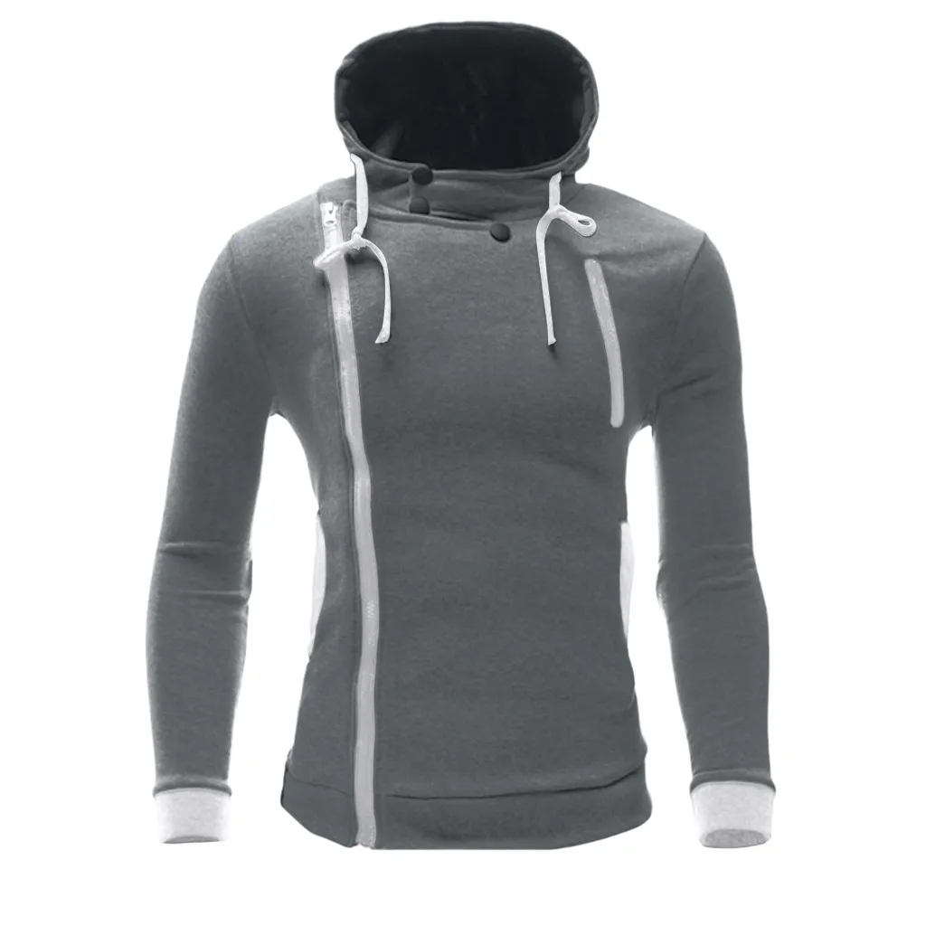2019 Spring Men Hoodies Sweatshirt Fashion Solid Color