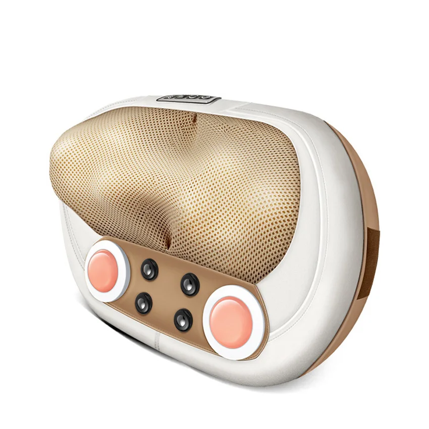 

AMKEE Neck Massager Car Home Cervical Shiatsu Massage Neck Back Waist Body Electric Multifunctional Massage Pillow Cushion