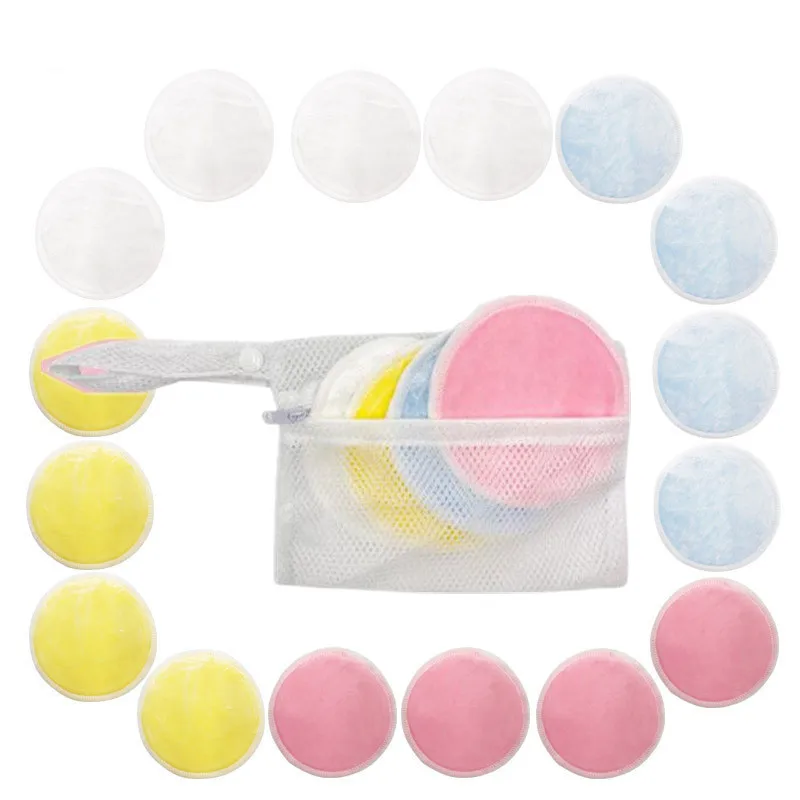 

8 12 16 20Pc Reusable Cotton Pads Make up Facial Remover Double layer Wipe Pads Nail Art Cleaning Pads Washable with Laundry Bag
