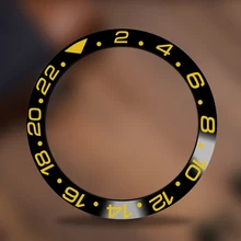 Запасные части часов, черный керамический ободок 38 мм подходит для 40 мм Sub автоматические часы