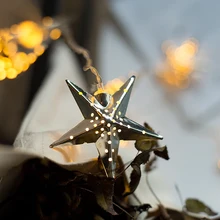 3 м покрытый Серебряной звездой Снежный Цветок Рождественский guirnaldas светодиодный Сказочный светильник для улицы Рождественская Свадебная гирлянда фестон вечерние светильник