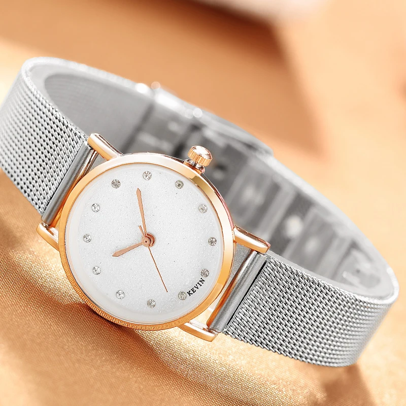 Модные дизайнерские женские часы с кристаллами, простые элегантные женские наручные часы из нержавеющей стали с сетчатым ремешком, роскошные часы relogios feminino