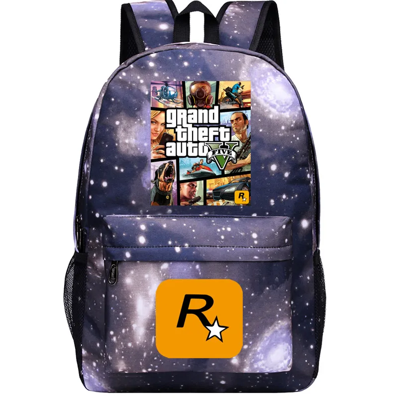 Рюкзак Grand Theft для мальчиков GTA Холщовая Сумка дорожная школьная сумка подростков