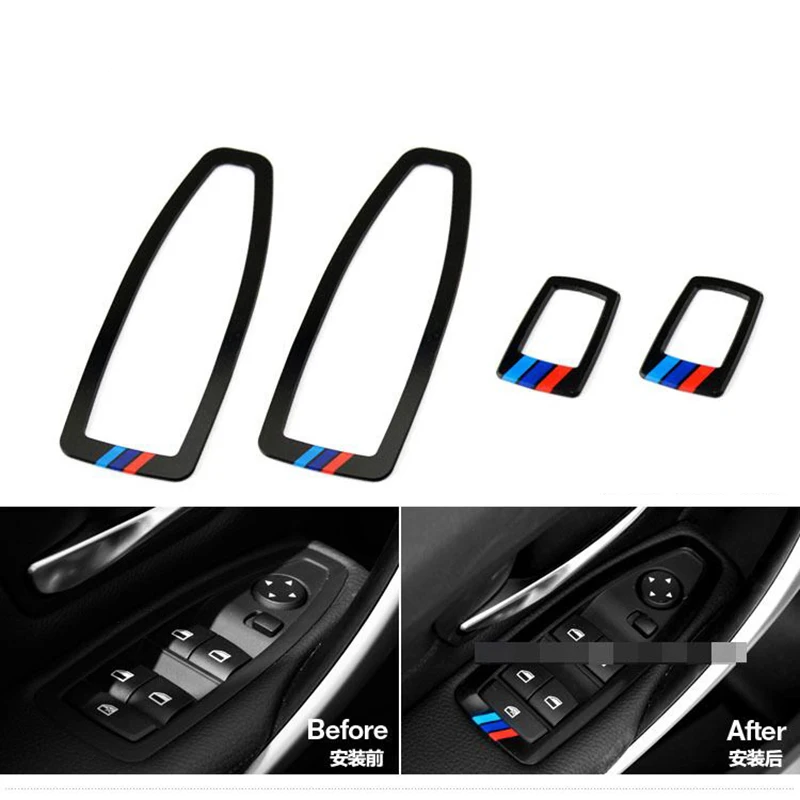 

Acrylic Window Switch Frame Cover Car Door Panel Trims For BMWW 1 3 Series F20 F30 F35 3 GT 3GT Styling