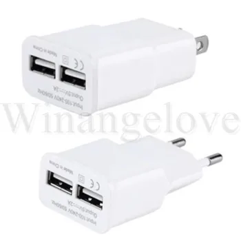 

2A Dual usb ports US EU Plug Travel Charger Adapter Wall Charger plug for Samsung s6 s7 s8 for iphone x 8 7