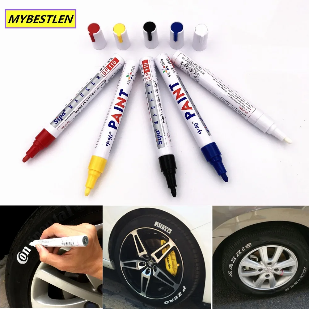 

B-09 Universal White Car Tyre Tire Tread Marker markers Graffiti Oily Marker Pen for BMW Opel Renault AUDI LADA car-styling