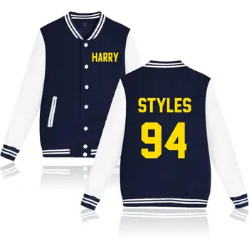 

Harry Styles 94 fashion sport hip hop men women Baseball Jacket Pocket Button casual Long Sleeve Hoodies Jackets Sweatshirt tops