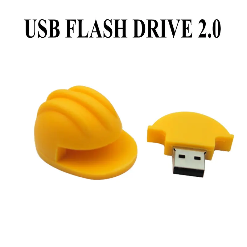 Cle USB милый оранжевый защитный шлем мини-инструмент USB флеш-накопитель 4ГБ 8ГБ 16ГБ 32ГБ 64ГБ Флешка USB 2,0 для детских подарков