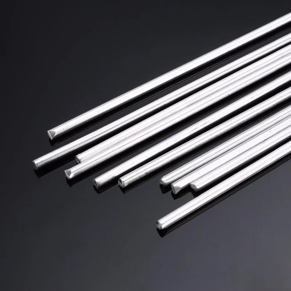 10pcs Silver Mental Welding Sticks Aluminum Magnesium Low Temperature Welding Rod 3.2mmx33cmin