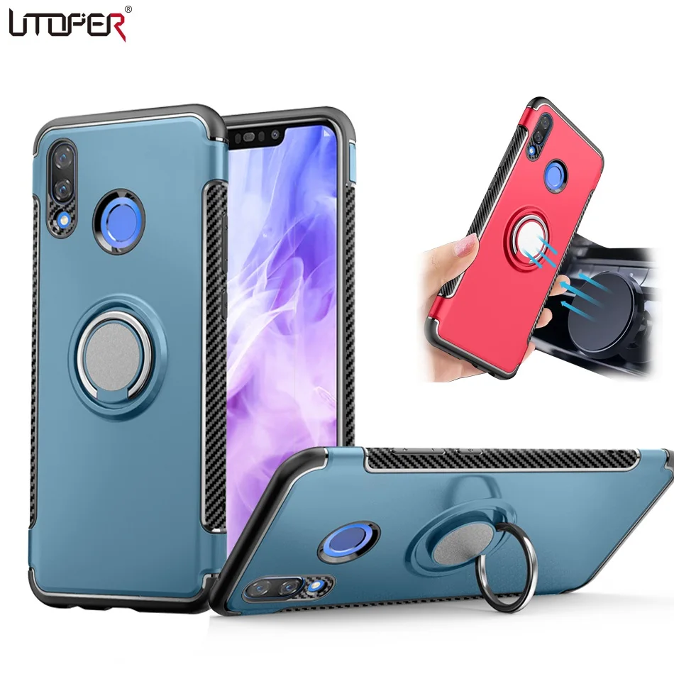 Чехол с кольцом для Huawei Mate 20 Pro чехол Lite P20 Honor Note 10 подставкой Nagnetic |