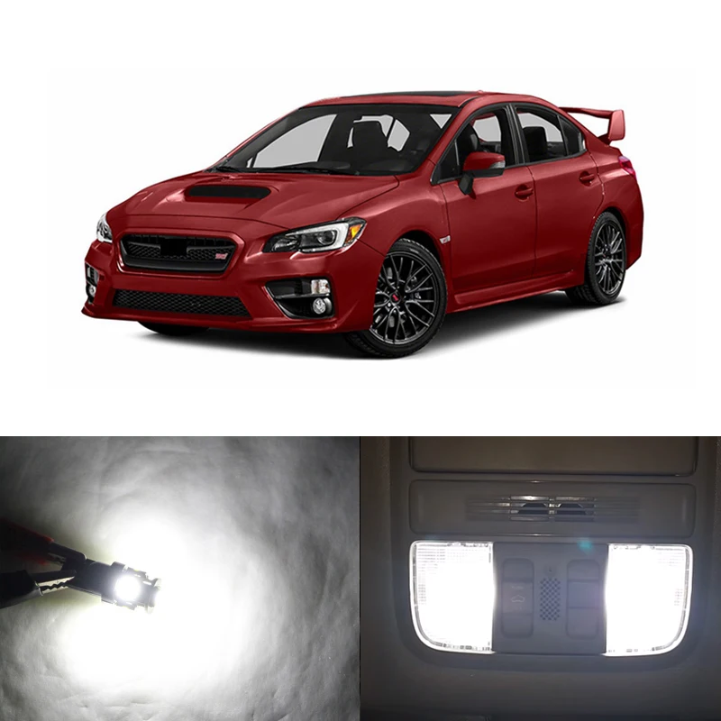 Us 8 99 8pcs Xenon White Canbus Led Replacement Bulbs For Subaru Wrx Sti 2015 2016 2017 Interior Map Dome License Plate Light In Signal Lamp From