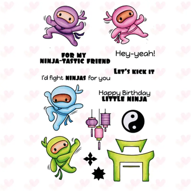 

Ninja Stamp for Scrapbooking Transparent Silicone Rubber DIY Photo Album Decor