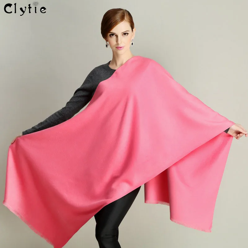CLYTIE Inverno Cashmere Shawls For Ladies Solid Color Warm Wraps and