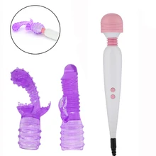 Sex Charging 12 Speed Magic Wand Dildo Vibrator Clitoris Stimulator Vibrator For Women Adults Masturbator Vibrator Headgear Cap