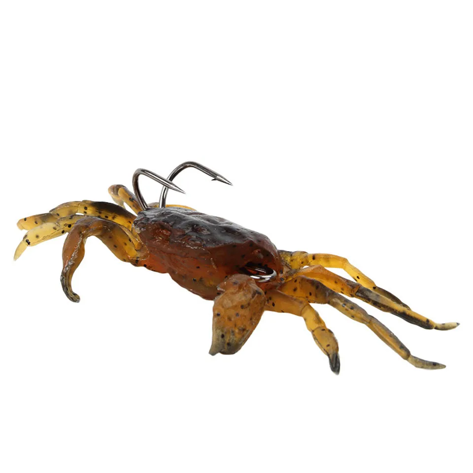 

1PCS Silicone Road Bait 3D Simulation Crab Bait 8cm / 34.5g With Hook Sea Fishing Bait Tackle Sea Fishing Lures